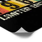 Clic 60 Birthday Decorations Men 60yr 1966 60th Bi Poster (Ecke)