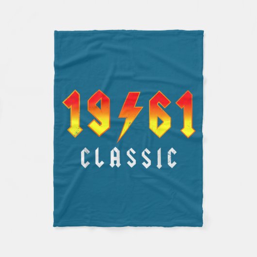 Clic 65 Birthday Decorations Men 65yr 1961 65th Bi Fleecedecke (Vorderseite)