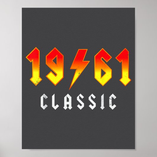 Clic 65 Birthday Decorations Men 65yr 1961 65th Bi Poster (Vorne)