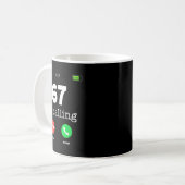 Clic 67 Is Calling Shirt Funny Six Seven Meme  Kaffeetasse (Vorderseite Links)
