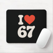 Clic 67 Meme - I Love Six Seven  Mousepad (Mit Mouse)