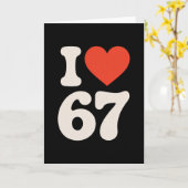 Clic 67 Meme - Ich liebe sechs sieben  Karte (Gelbe Blume)