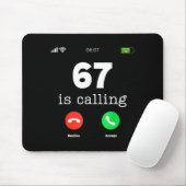 Clic 67 Ruft Shirt Lustig Six Seven Meme  Mousepad (Mit Mouse)