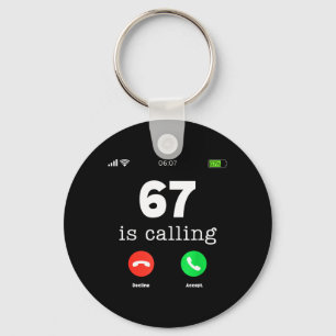 Clic 67 Ruft Shirt Lustig Six Seven Meme  Schlüsselanhänger