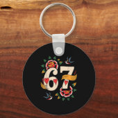 Clic 67 Tattoo Six Seven Valentines Day Ker  Schlüsselanhänger (Vorderseite)