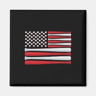 Clic American Baseball Flagge - Vintage Baseball F Magnet