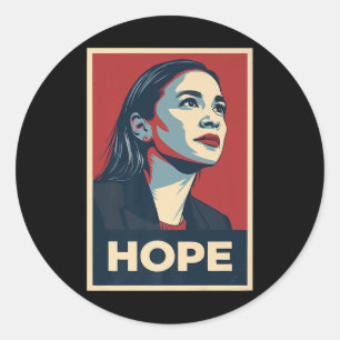 Clic Aoc Alexandria Ocasio Cortez 2028 für Preside Runder Aufkleber