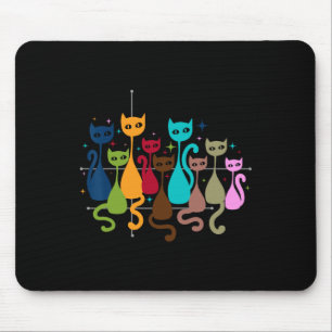 Clic Art Katzenliebhaber Vintage-Kunst Süße Katze Mousepad