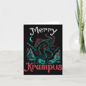 Clic Folklore Christmas Merry Krampus Festive Horr Karte (Vorderseite)