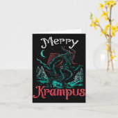 Clic Folklore Christmas Merry Krampus Festive Horr Karte (Gelbe Blume)