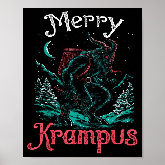 Clic Folklore Christmas Merry Krampus Festive Horr Poster (Vorne)