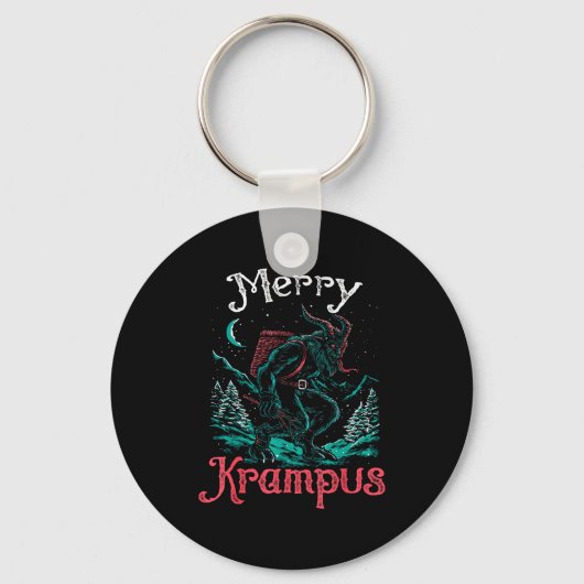 Clic Folklore Christmas Merry Krampus Festive Horr Schlüsselanhänger (Vorderseite)