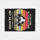 Clic Fußballspieler Torwart Handschuhe Fleecedecke (Vorderseite (Horizontal))