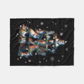 Clic Holiday Kitty Cat Christmas Tree Meowy Catmas Fleecedecke (Vorderseite (Horizontal))