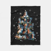 Clic Holiday Kitty Cat Christmas Tree Meowy Catmas Fleecedecke (Vorderseite)