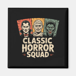 Clic Horror Squad Vintage Retro Monster Halloween Magnet