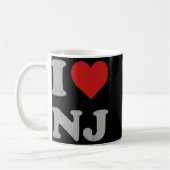 Clic I Love Nj Y2k Souvenir I Heart New Jersey Kaffeetasse (Links)