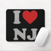 Clic I Love Nj Y2k Souvenir I Heart New Jersey Mousepad (Mit Mouse)