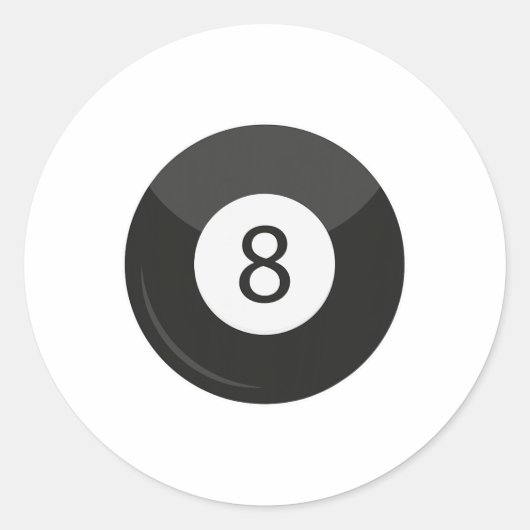 Clic Magic 8 Aight Ll Billiards Billard Billardspi Runder Aufkleber (Vorderseite)