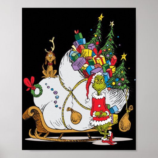 Clic Max With Sleigh T Shirt Poster (Vorne)
