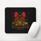 Clic Nativity Scene – Greatest Gift Matthew 1_21 Mousepad (Mit Mouse)