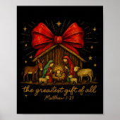Clic Nativity Scene – Greatest Gift Matthew 1_21 Poster (Vorne)