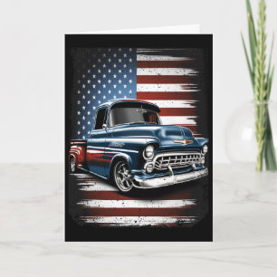 Clic Old Pickup Truck Amerikanische Flagge 4. Juli Karte