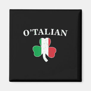 Clic O'talian Kleeblatt and Italy Flag Irish St Pa Magnet