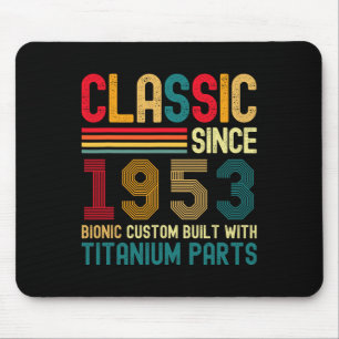 Clic Seit 1953 Vintag 71. Geburtstag Männer Titani Mousepad