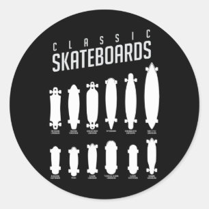 Clic Skateboards Lineup  Runder Aufkleber