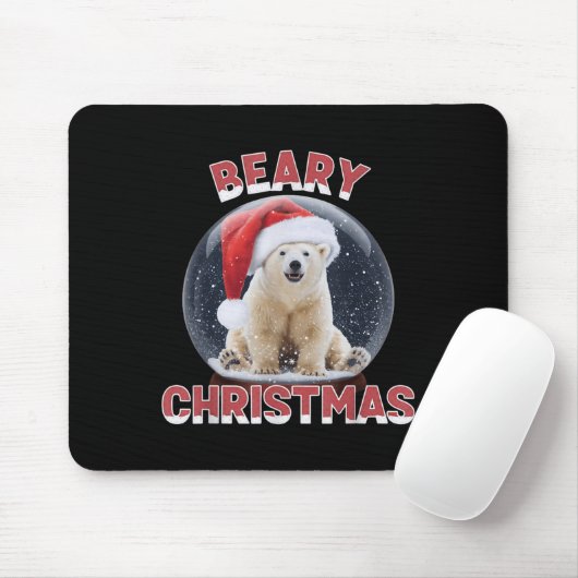 Clic Snow Globe Christmas Lar Bär Mousepad (Mit Mouse)