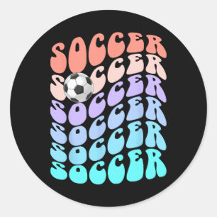 Clic Soccer Nur Mädchen, das Pink Score Game Go li Runder Aufkleber