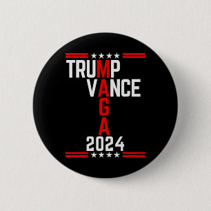 Clic Trump Vance 2024 Retro Stripe Trump Jd Vance Button