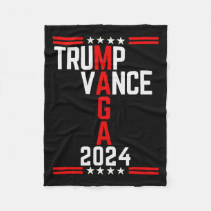 Clic Trump Vance 2024 Retro Stripe Trump Jd Vance Fleecedecke