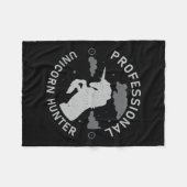 Clic Unicorn Jagdsaison - ein schmutziges Poly Uni Fleecedecke (Vorderseite (Horizontal))
