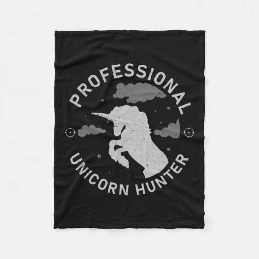 Clic Unicorn Jagdsaison - ein schmutziges Poly Uni Fleecedecke (Vorderseite)