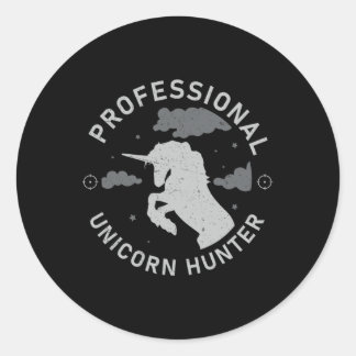Clic Unicorn Jagdsaison - ein schmutziges Poly Uni Runder Aufkleber