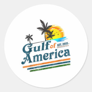 Clic Vintag Style_ Golf of US America 2025 Runder Aufkleber