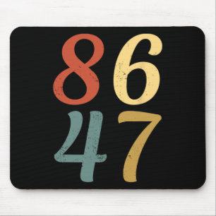 Clic Vintage 80er Jahre Stil 86 47 Anti Trump 8647 Mousepad