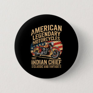 Clic & Vintage American Motorcycle Indian Geboren Button