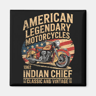 Clic & Vintage American Motorcycle Indian Geboren Magnet