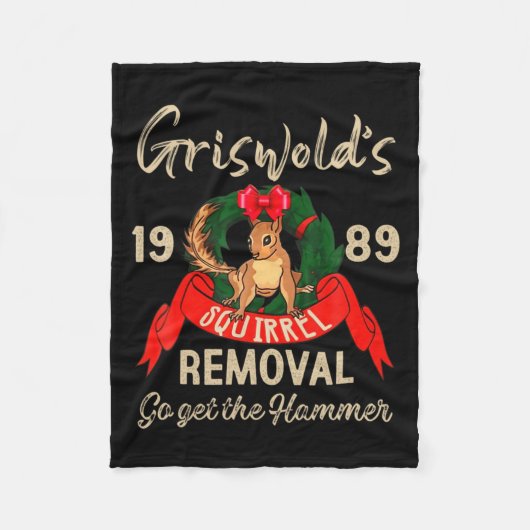 Clic Weihnachtsfilm Eichhörnchen Entfernung Urlaub Fleecedecke (Vorderseite)