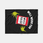 Clic Will Work For Who Hash Quote Fleecedecke (Vorderseite (Horizontal))