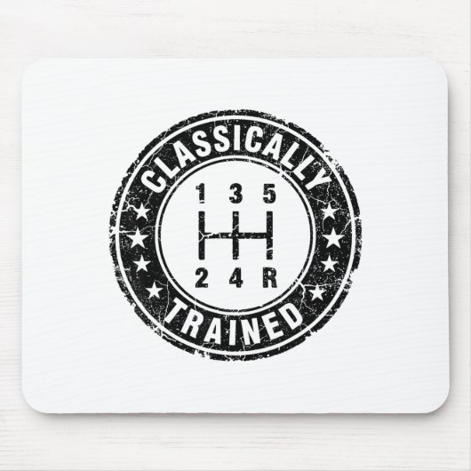 Clically Trained Car Guy Manual Transmission Stick Mousepad (Vorne)