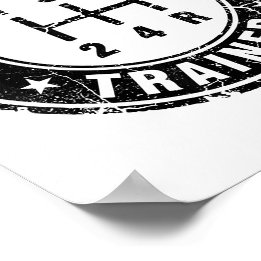 Clically Trained Car Guy Manual Transmission Stick Poster (Ecke)