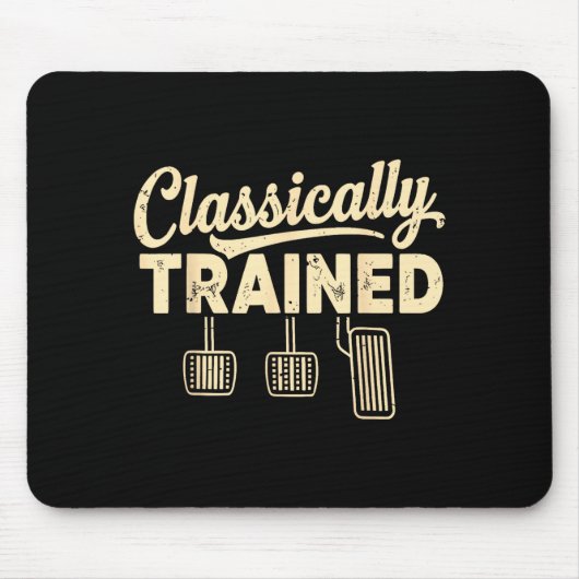 Clically Trained Retro Racing Three Pedals Manual Mousepad (Vorne)