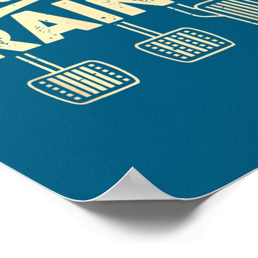 Clically Trained Retro Racing Three Pedals Manual  Poster (Ecke)