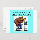 CLICHE Witz für Schriftsteller und Autoren Postkarte (Vorne/Hinten)