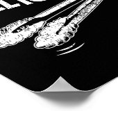 Click A Click Tongs Bbq Byrbecue Byrbecuing Hangin Poster (Ecke)