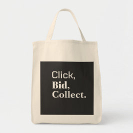 Click, Bid, Collect. Book  #ClickBidCollect Tragetasche